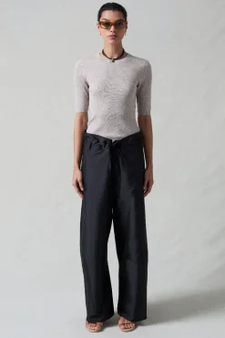 Chan Luu Techno Taffeta Barre Pant Back