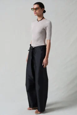Chan Luu Techno Taffeta Barre Pant Back