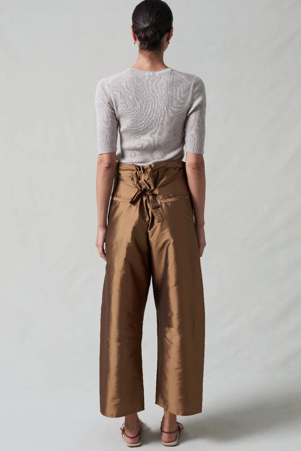 Chan Luu Techno Taffeta Barre Pant Bronze