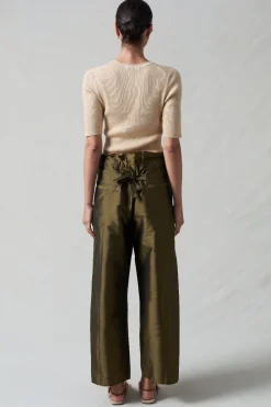 Chan Luu Techno Taffeta Barre Pant Oive