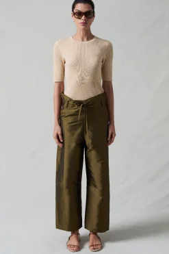 Chan Luu Techno Taffeta Barre Pant Oive