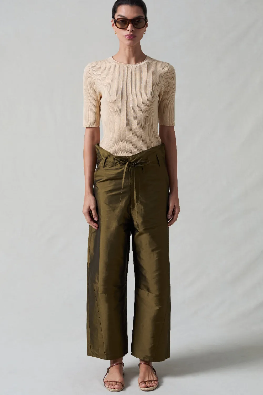 Chan Luu Techno Taffeta Barre Pant Oive