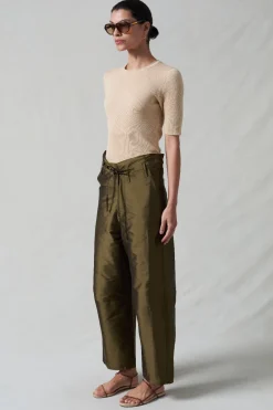 Chan Luu Techno Taffeta Barre Pant Oive