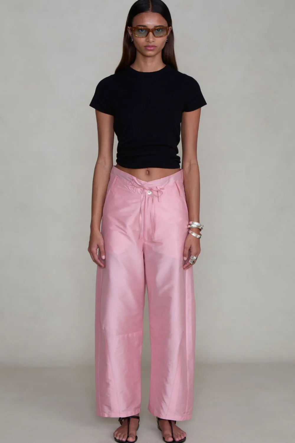Chan Luu Techno Taffeta Barre Pant Roe