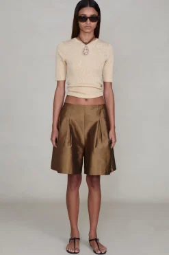 Chan Luu Techno Taffeta ong hort Bronze