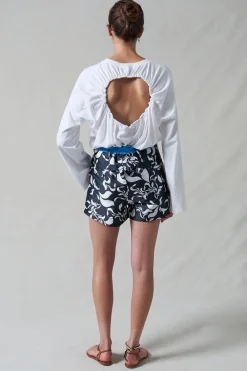 Chan Luu Techno Taffeta Two Tone hort Kona Print