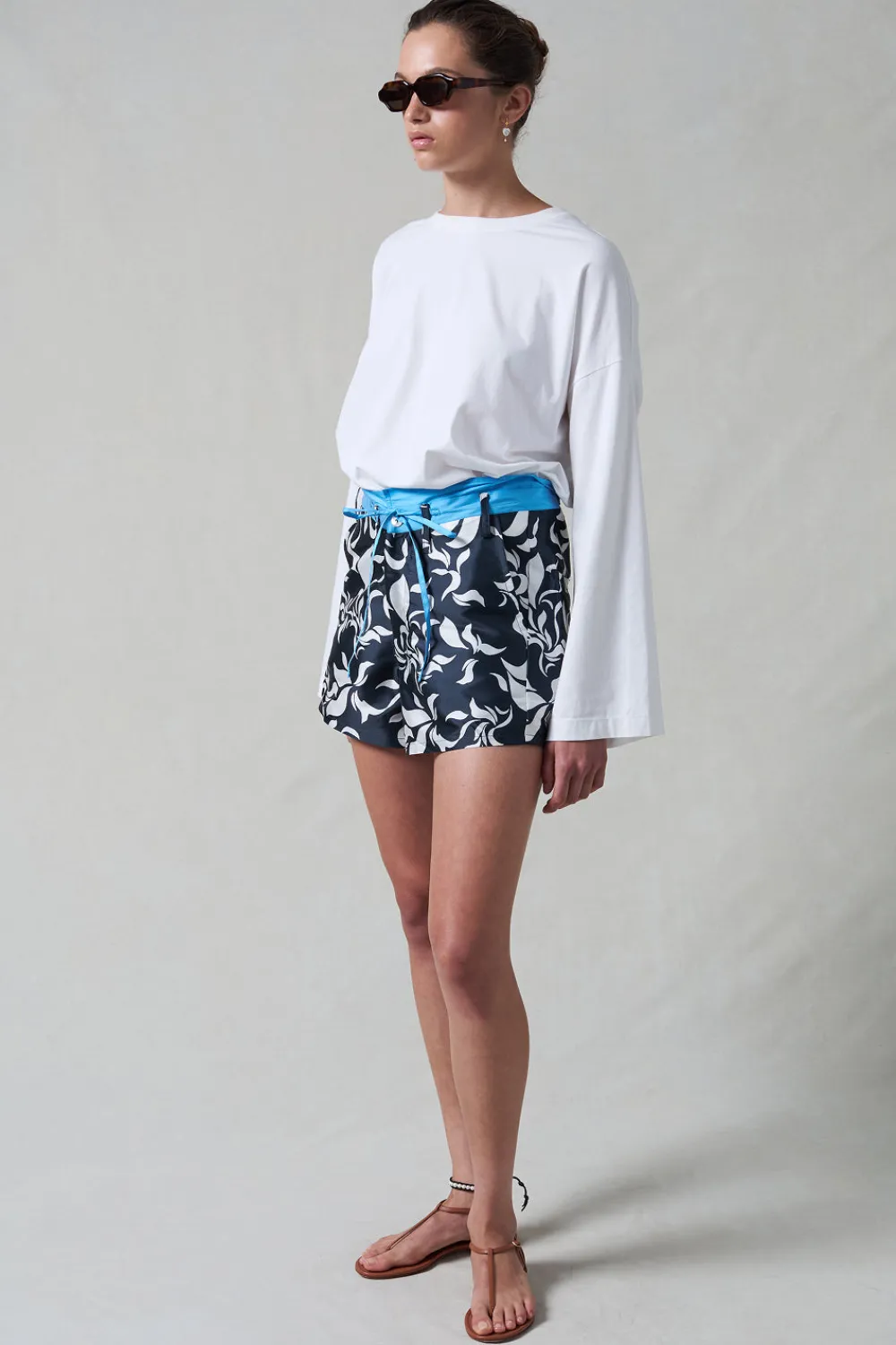 Chan Luu Techno Taffeta Two Tone hort Kona Print