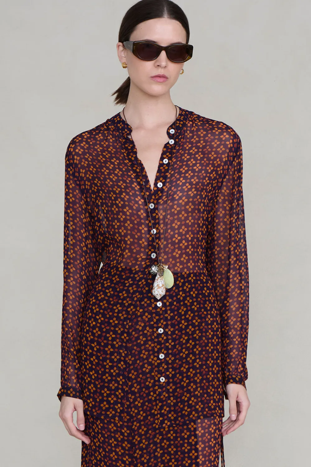 Chan Luu Tethered Button Up hirt Pu