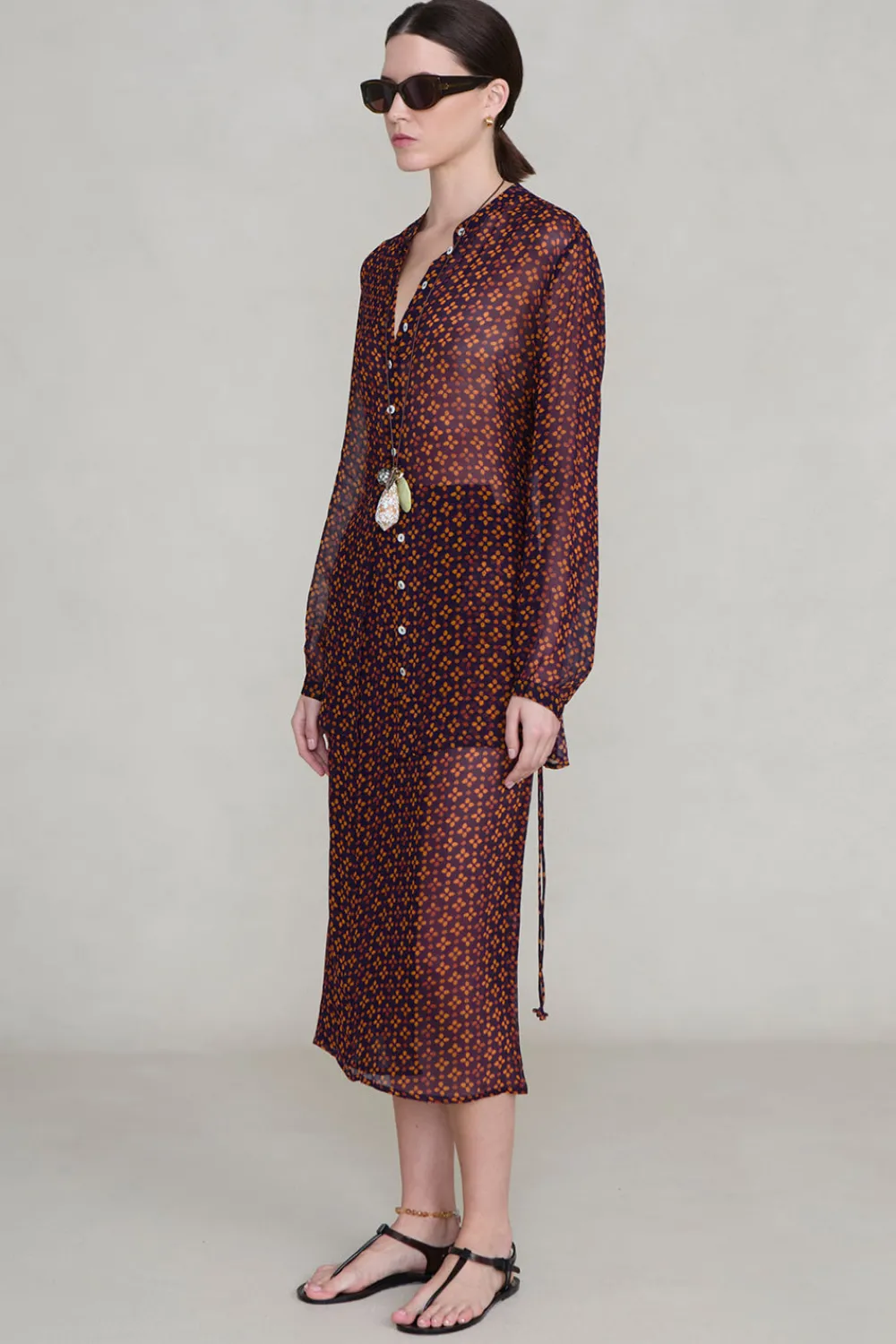 Chan Luu Tethered Button Up hirt Pu