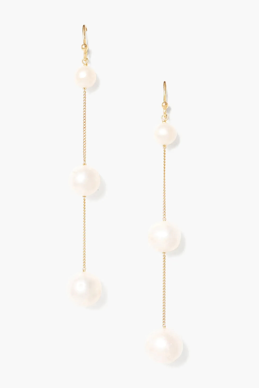 Chan Luu Tiered Floating Pearl Earrings