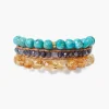 Chan Luu Trinity Bracelet Set Turquoise