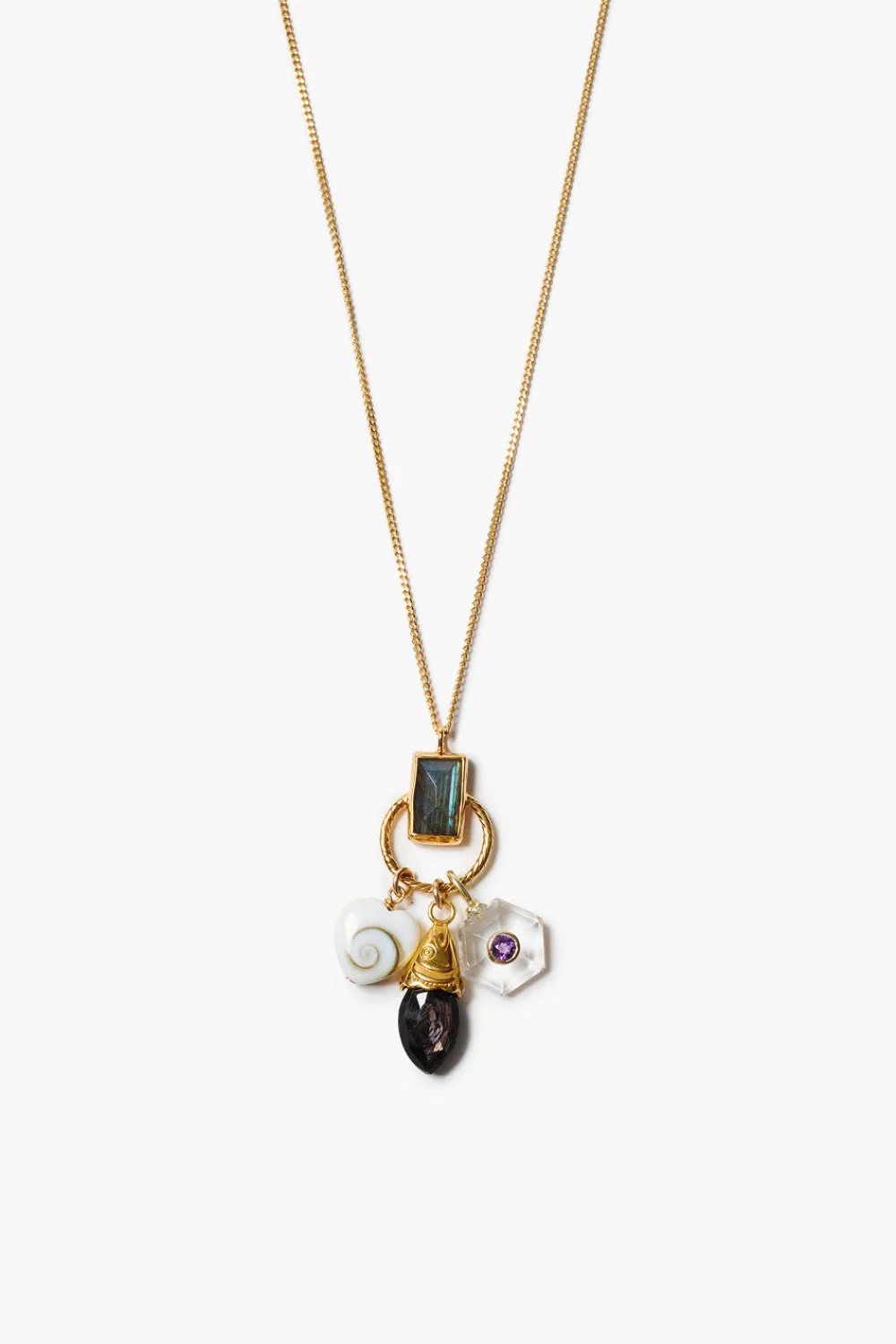 Chan Luu Trio Charm Necklace Multi