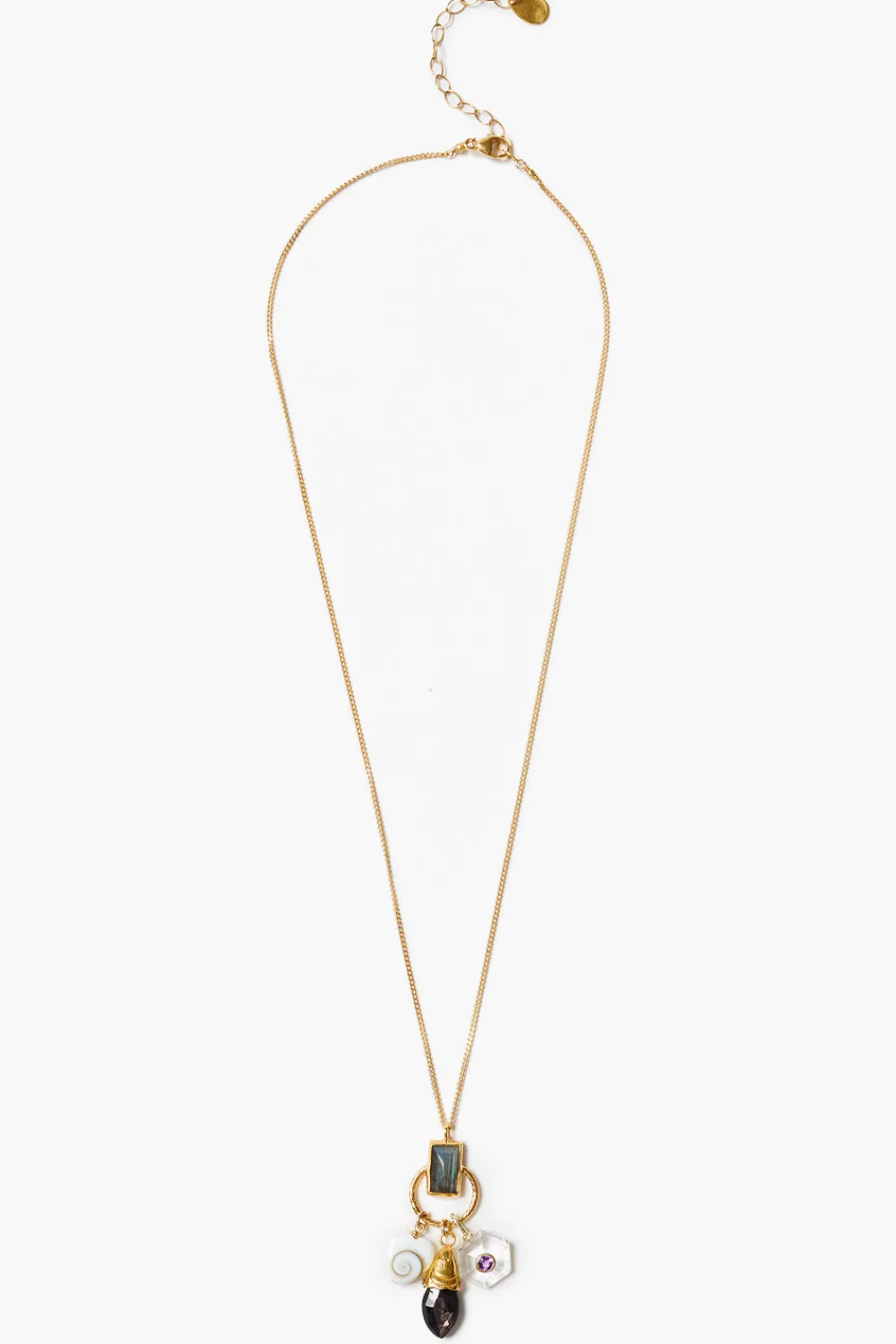 Chan Luu Trio Charm Necklace Multi
