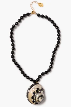 Chan Luu Turbo Shell Necklace Onyx