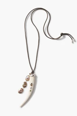 Chan Luu Tusk Charm Necklace Abalone
