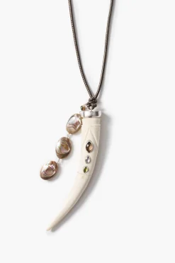 Chan Luu Tusk Charm Necklace Abalone
