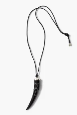 Chan Luu Tusk Charm Necklace Black