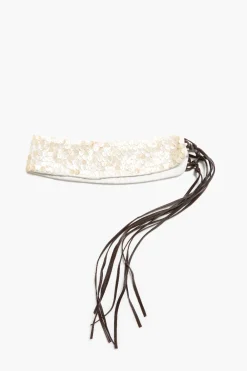 Chan Luu Ultra Wide Waist Belt Shell Button