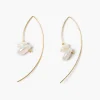 Chan Luu Wire Thread Earrings White Pearl