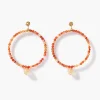 Chan Luu XL Tide Hoop Earrings Carnelian