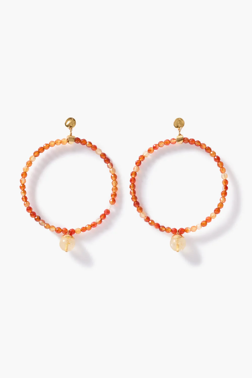 Chan Luu XL Tide Hoop Earrings Carnelian